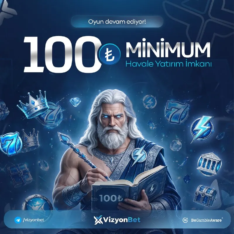 Vizyonbet Telegram: 💙 100₺ İLE OYUNA DAHİL OL! 💙 Havale yatırımlarında minimum tutar sadece 100₺! 💙…