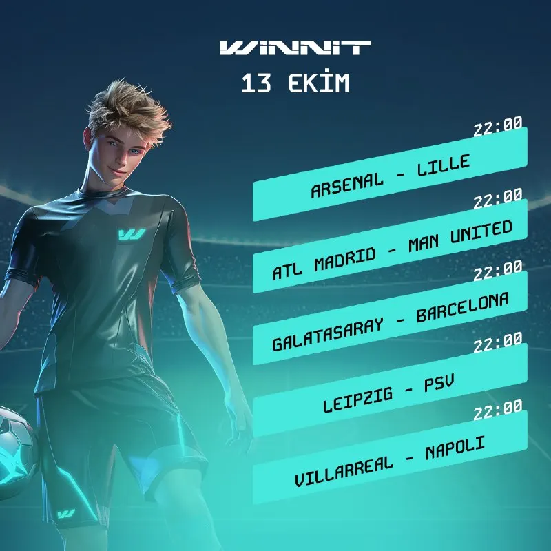 Winnit Telegram: ⚽️ Günün futbol takviminde birbirinden dikkat çekici karşılaşmalar var! Maç…