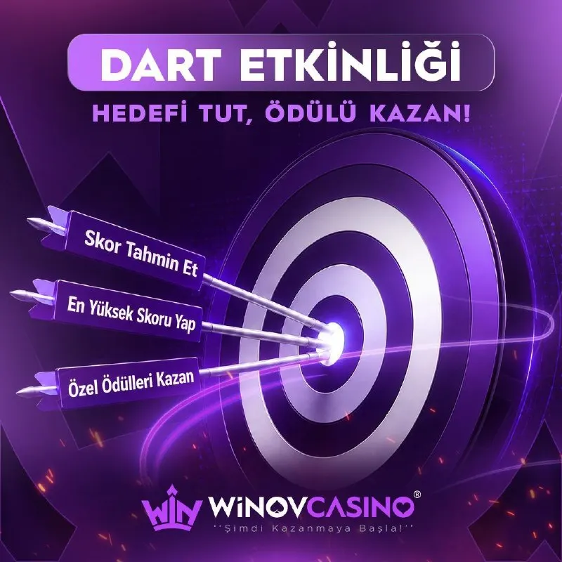 Winov Casino Telegram: 🎯 HEDEFİ TAM ON İKİDEN VUR! ⚡ Dart tahtası hazır, hedef belli! Keskin nişanını…
