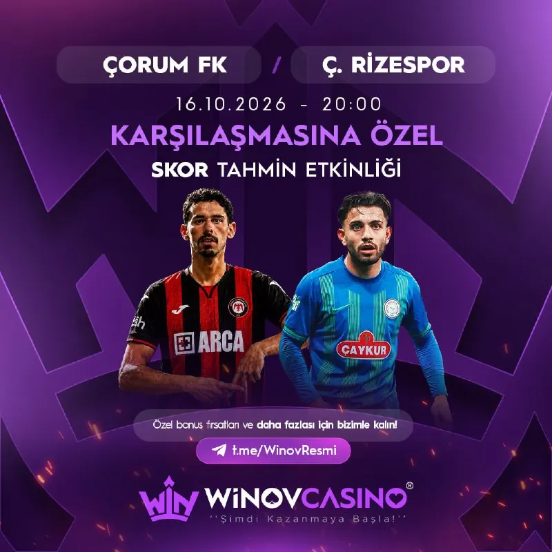Winov Casino Telegram: ⚽️ SKORU SEN TAHMİN ET, ÖDÜLÜ KAP! 🎁 🔥 Maç başlamadan önce tahminini yorumlara…