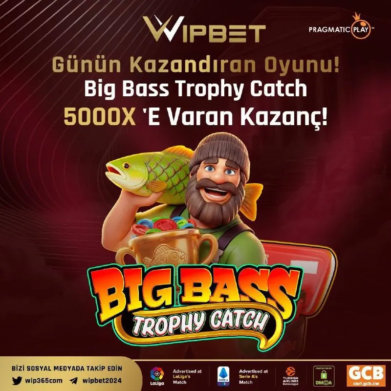 Wipbet Telegram: 🎰🔥 Wipbet’te RTP Değeri Yüksek Günün Oyunu! 🔥🎰 ✨ Big Bass Trophy Catch ✨ Yüksek…