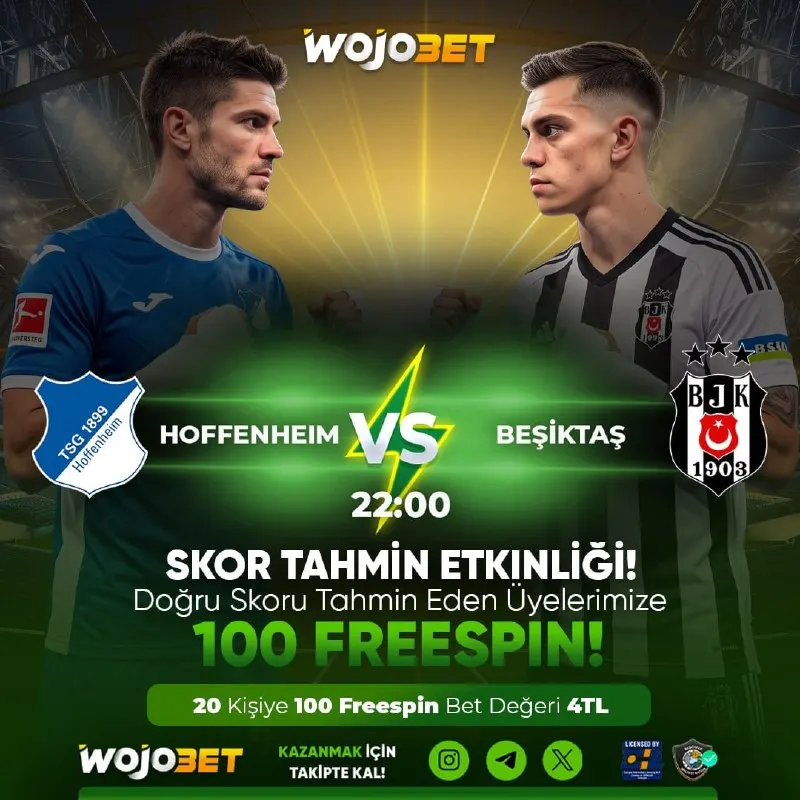 Wojobet Telegram: ⚽️SKOR TAHMİN ETKİNLİĞİ!⚽️ 🏆DOĞRU SKORU TAHMİN ET ÖDÜLDEN YARARLAN! ÖDÜL…