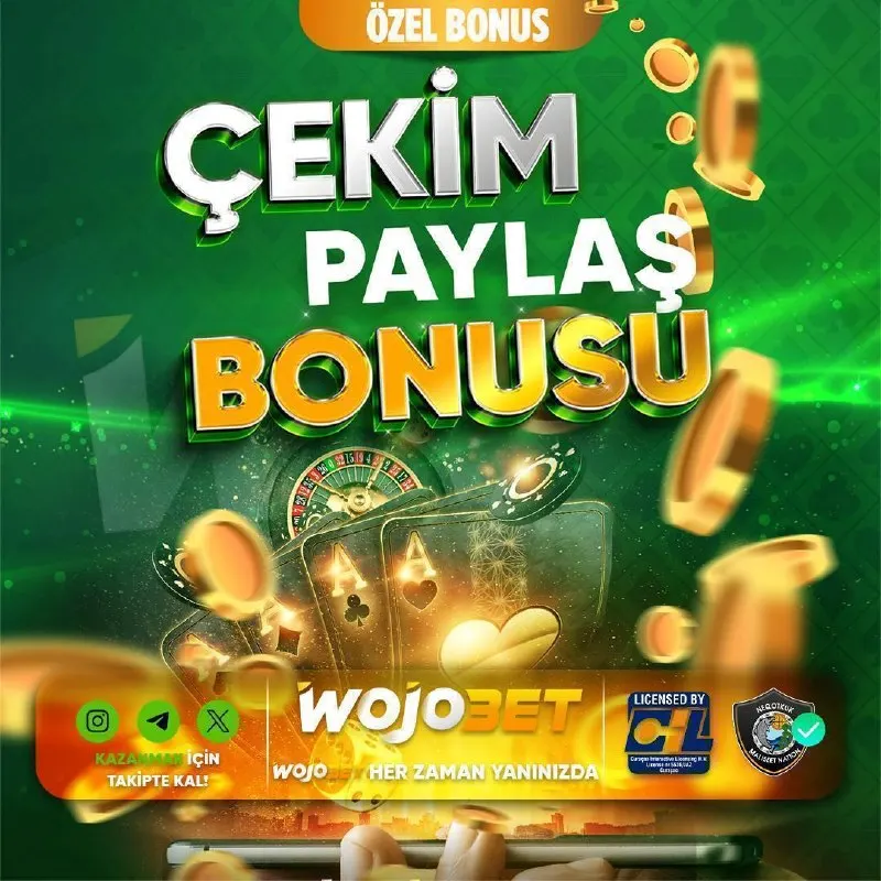 Wojobet Telegram: 🔔WOJOBET'TE ÇEKİMİNİ PAYLAŞTIKÇA KAZAN! ‼️ ⚠️Çekimini Paylaş Çekimine Göre…