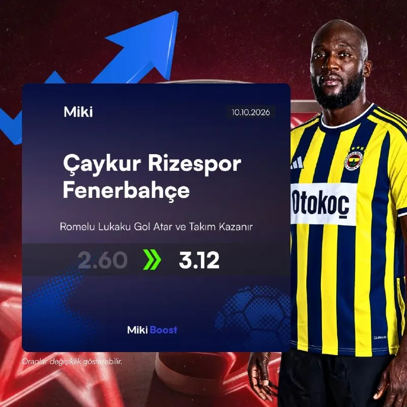 Wonodd Telegram: 🔼Oranları Arttırdık 🔄Miki Boost ile Çaykur Rizespor - Fenerbahçe Maçına Yüksek…