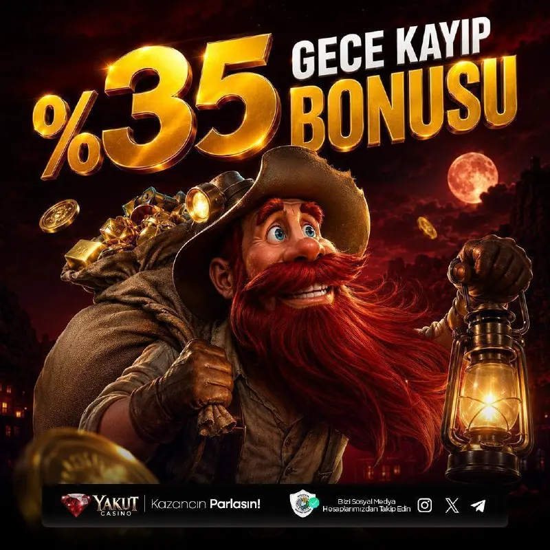Yakut Casino Telegram: 💎 YAKUTCASİNO'DA GECE IŞILTISI BAŞLADI! 💎 🌟 🤍🙂⛓ GECE KAYIP BONUSU 🌜 𝗨𝘆𝗸𝘂𝘀𝘂𝘇…