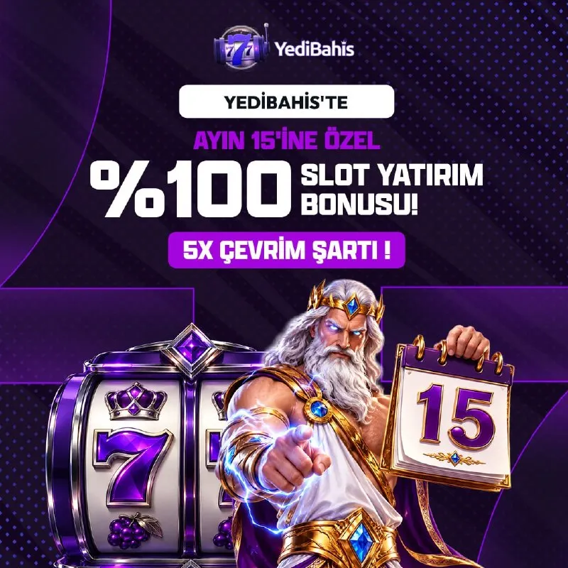 Yedibahis Telegram: 🎰🎰🎰🎰🎰 15 EKİM’E ÖZEL %100 SLOT YATIRIM BONUSU! 💥1.000₺ ve üzeri yatırımlarınız…