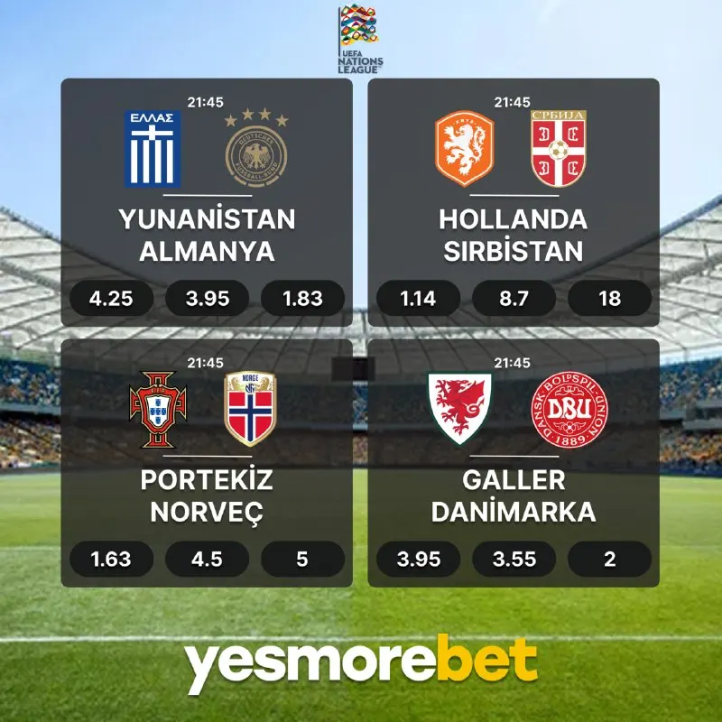 Yesmorebet Telegram: 💚 Günün maçı belli! Kazandıran oranlar Yesmorebet'te. 👉 TIKLA OYNA 🟩🟩🟩🟩🟩
