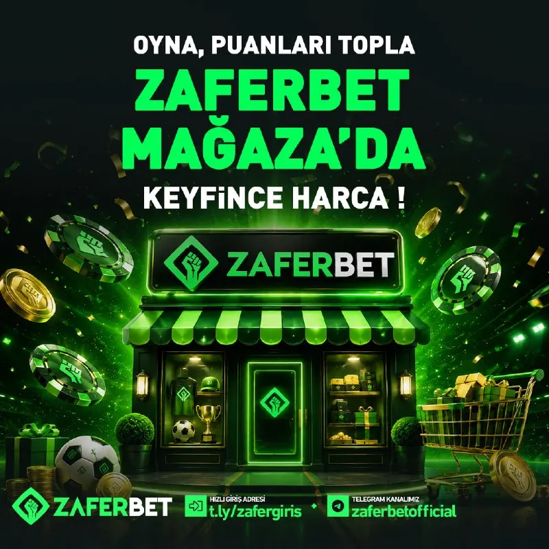 Zaferbet Telegram: 🛍 ZAFERBET MAĞAZA KAPILARINI AÇTI! 🛒 Oyun oynarken biriktirdiğin XP Puanları…