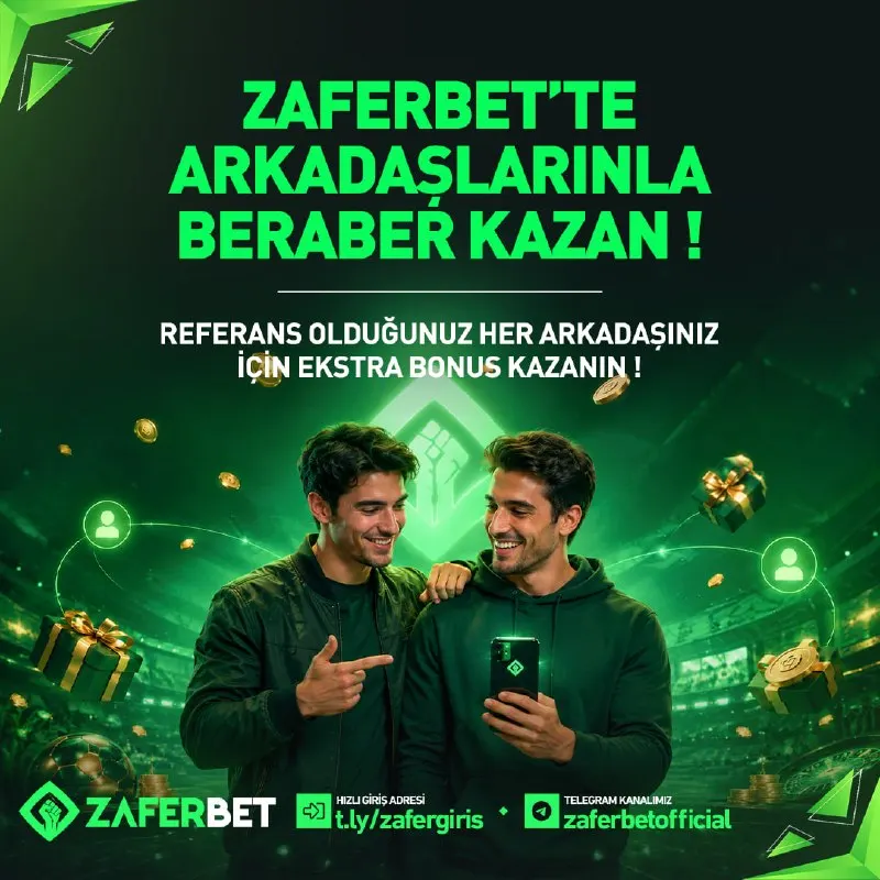Zaferbet Telegram: 🫂 ZAFERBET'TE ARKADAŞINLA BERABER SEN DE KAZAN ! 🎉 Referans olduğunuz her…