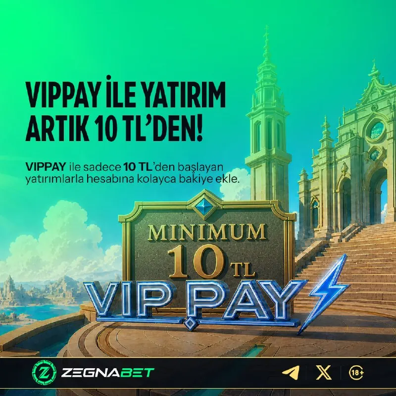 Zegnabet Telegram: 🏦 VIPPAY İLE MİNİMUM 10₺ YATIRIM FIRSATI! VIPPAY ile sadece 10₺'den başlayan…